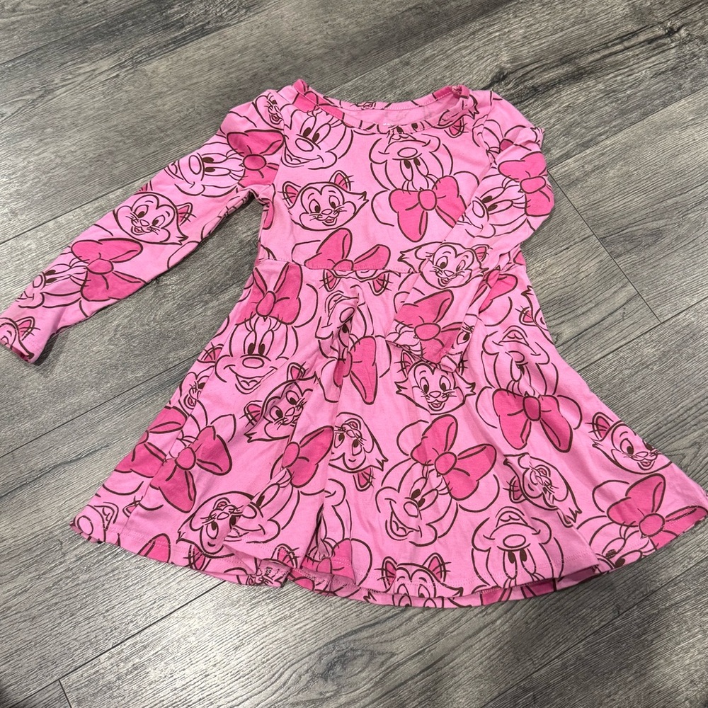 Disney Pink Character Print Kids Dress